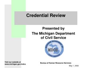 Credential Review