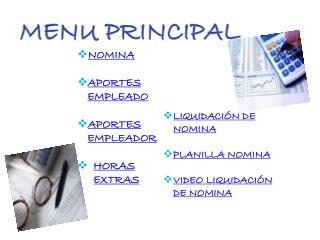 MENU PRINCIPAL