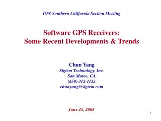 ION Southern California Section Meeting
