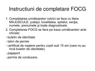 Instructiuni de completare FOCG