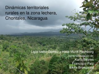 Dinámicas territoriales rurales en la zona lechera, Chontales, Nicaragua
