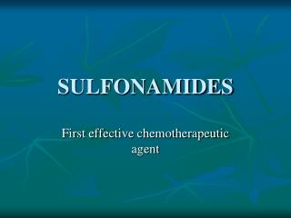 SULFONAMIDES