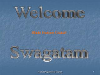 Welcome Swagatam