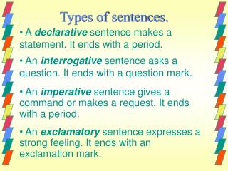Types of sentences.