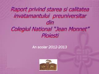 An scolar 2012-2013