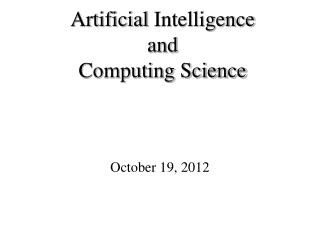 Artificial Intelligence and Computing Science