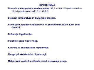HIPOTERMIJA