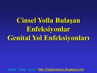 Cinsel Yolla Bulaşan Enfeksiyonlar Genital Yol Enfeksiyonları