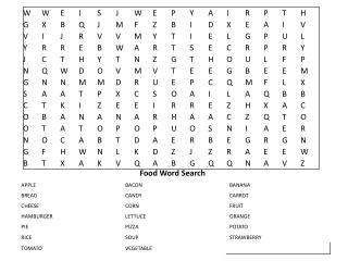 Food Word Search