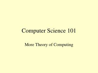 Computer Science 101