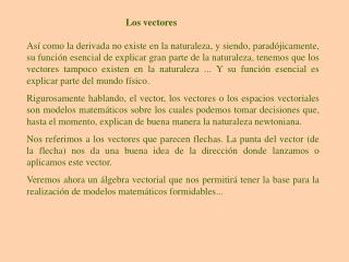 Los vectores