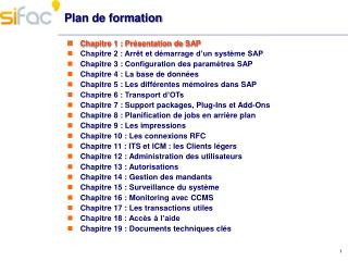 Plan de formation
