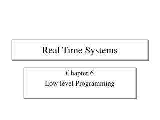 Real Time Systems