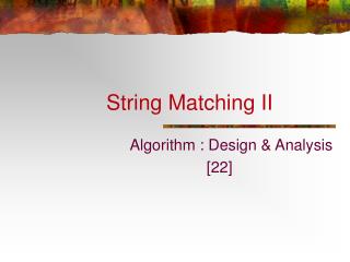 String Matching II