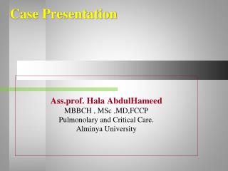 Case Presentation