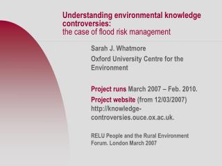 Understanding environmental knowledge controversies: the case of flood risk management