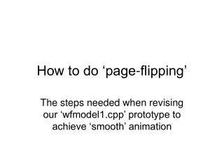 How to do ‘page-flipping’