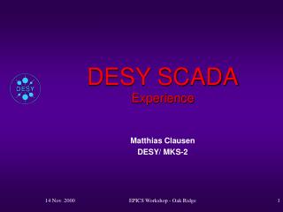 DESY SCADA Experience