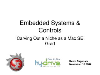 Embedded Systems &amp; Controls