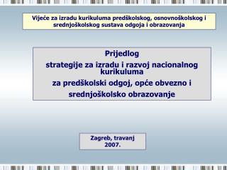 Prijedlog strategije za izradu i razvoj nacionalnog kurikuluma