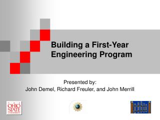 Building a First-Year Engineering Program