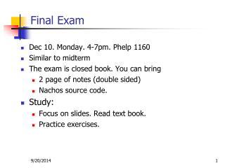 Final Exam