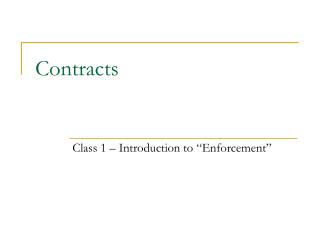 Contracts