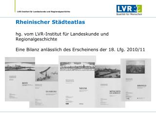 Rheinischer Städteatlas gegründet 1972