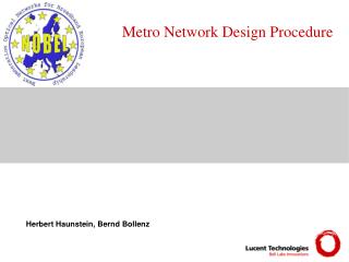 Metro Network Design Procedure