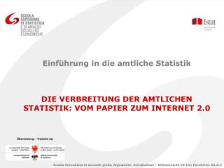 Einführung in die amtliche Statistik