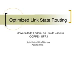 Optimized Link State Routing