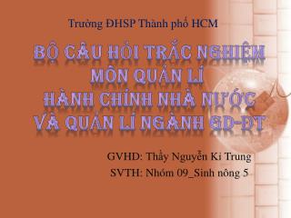 Trường ĐHSP Thành phố HCM
