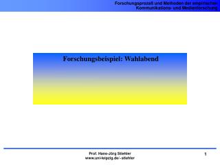 Forschungsbeispiel: Wahlabend