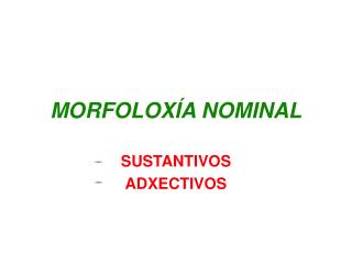 MORFOLOX Í A NOMINAL