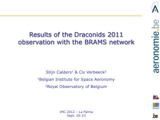 Results of the Draconids 2011 observation with the BRAMS network