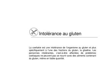 Intolérance au gluten