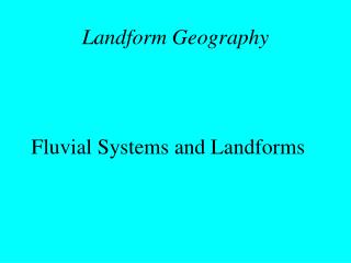 Landform Geography