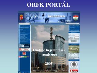 ORFK PORTÁL