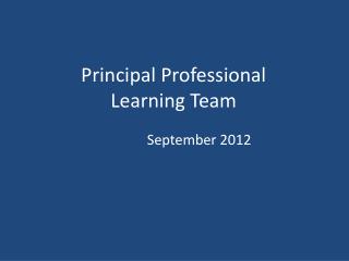 Principal Professional Learning Team