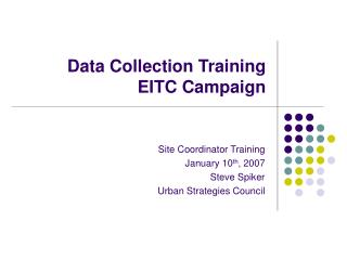 Data Collection Training EITC Campaign