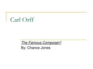 Carl Orff