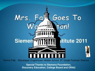 Mrs. Falk Goes To Washington!