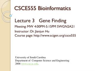 CSCE555 Bioinformatics