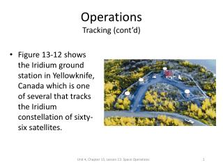 Operations Tracking (cont’d)