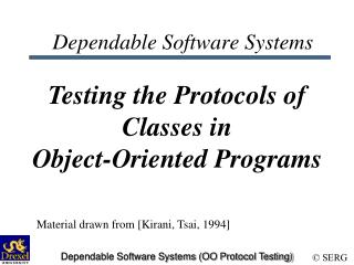 Dependable Software Systems