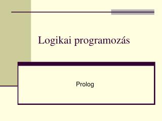 Logikai programozás