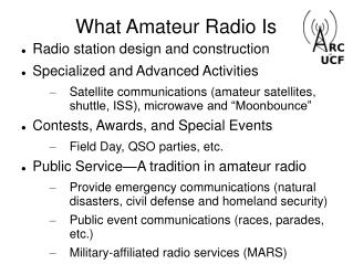 What Amateur Radio Is