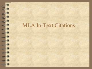 MLA In-Text Citations