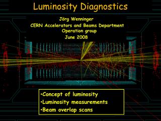 Luminosity Diagnostics