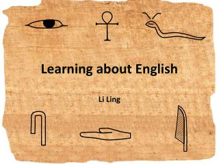 Learning about English